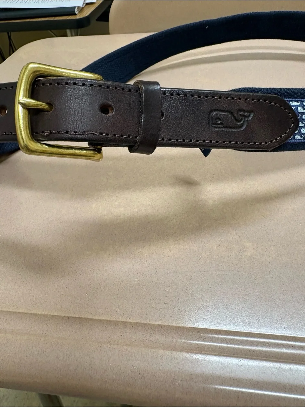 Vineyard Vines Men’s Navy Whale Belt – Size 40